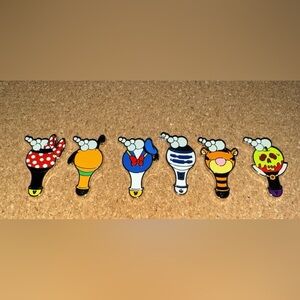 Disney Bubblewand Character Pin Set - Red, Yellow, Blue